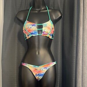 Colorful Tie-Dye Bikini Set